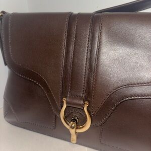 Kate Spade Elegant Brown Leather Shoulder Bag